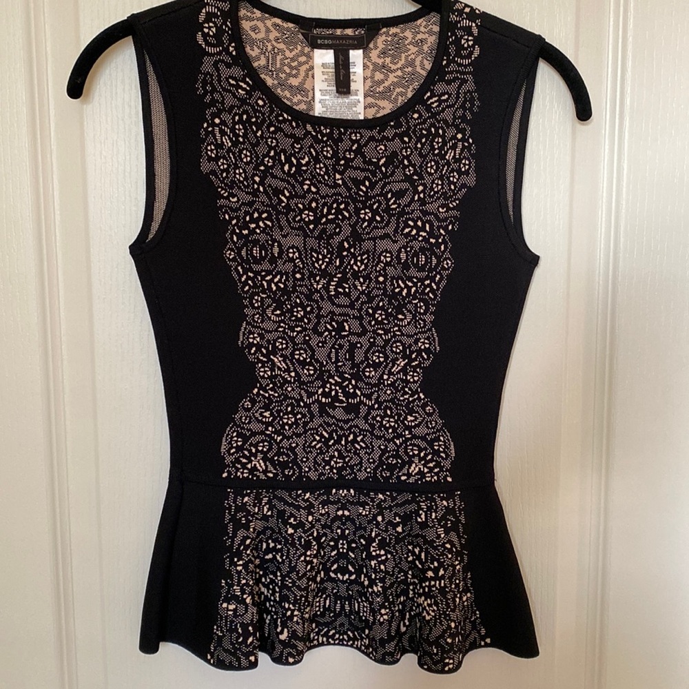 BCBG peplum top XXS